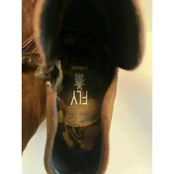 Fly London Brown Leather Ankle Boots Women’s Size EU 37 – Low Heel Booties - Picture 16 of 16